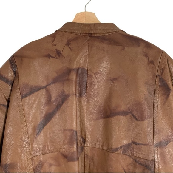 Vintage Saad Taha Leather Factory Leather Bomber Jacket Size XL - Picture 7 of 11